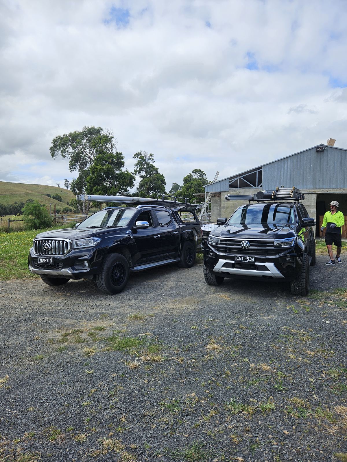 Dean Elec and Solar service vehicles on site, West Suburbs