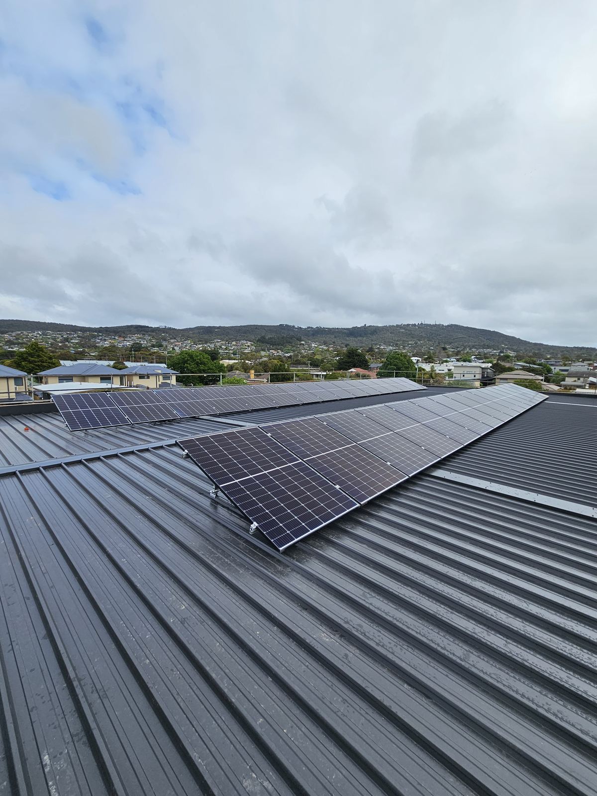 Solar panel installation on a residential roof, East Suburbs
